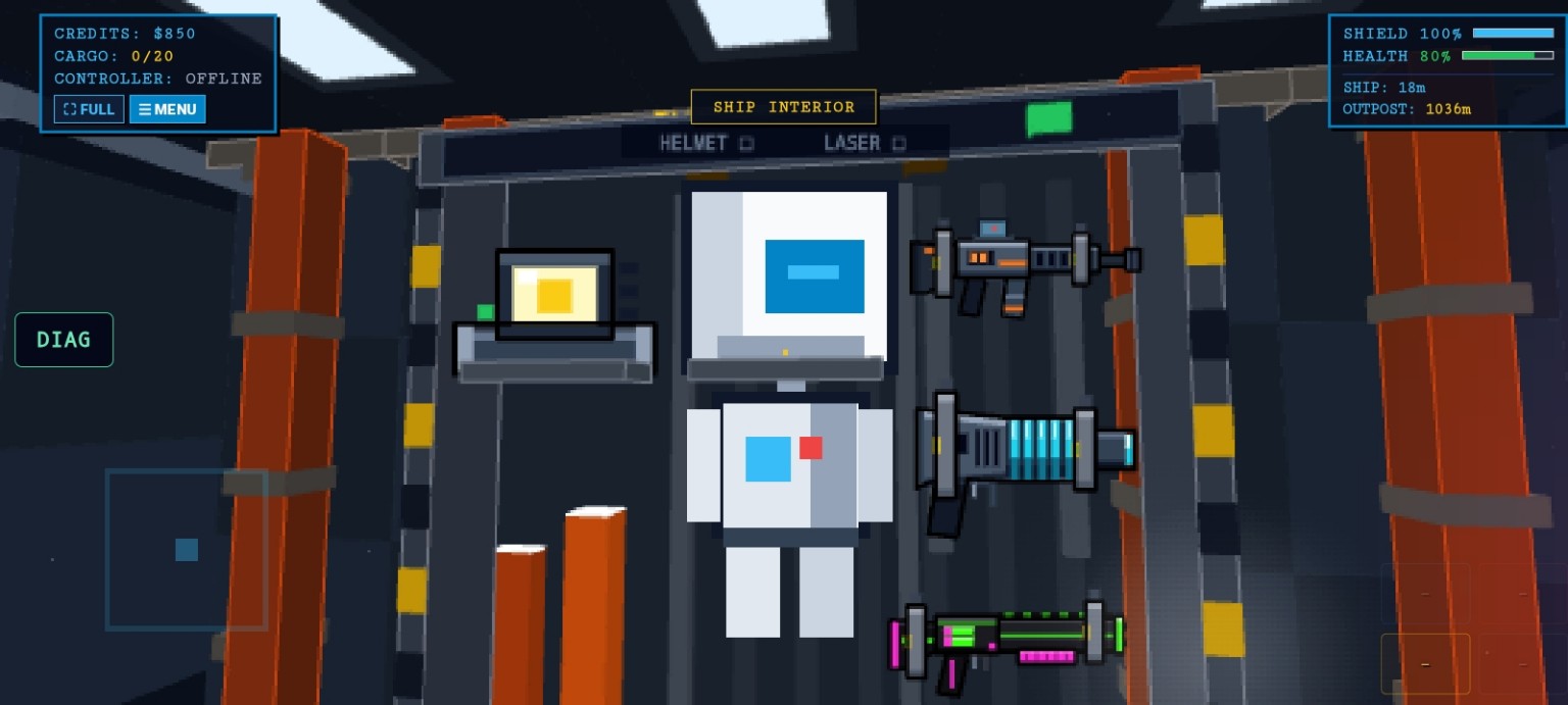 Ship interior and weapon rack