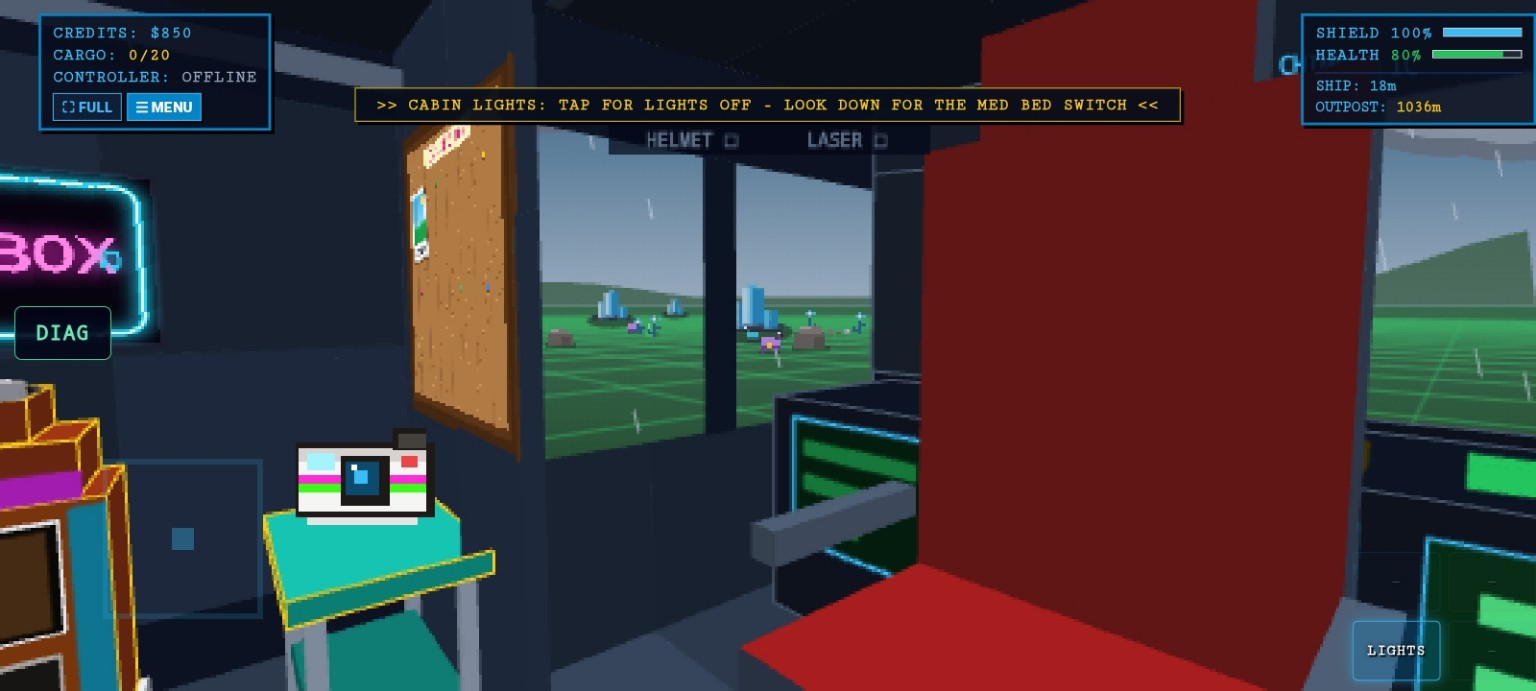 Inside the ship cabin